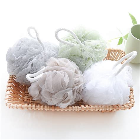 Happon Bath Sponge Shower Loofahs 60g Pcs Mesh Pouf Bath Scrunchies