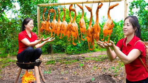 Harvesting Ducks And Cook Whole Fried Duck Goes To Market Sell