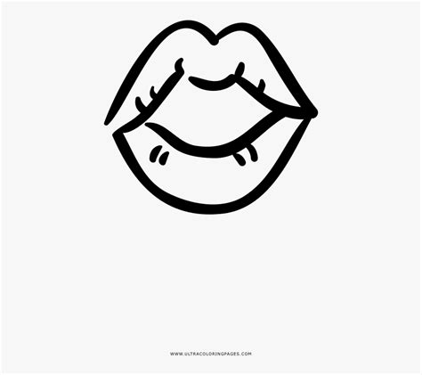 Open Lips Clipart Black And White Cross