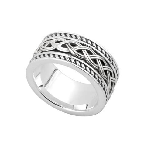 Silver Men S Heavy Celtic Knot Ring Claddaghrings