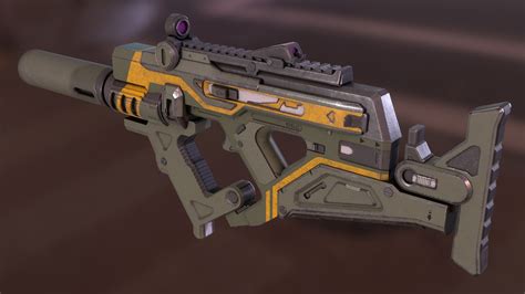 Futuristic smg gun 3D model - TurboSquid 1518709