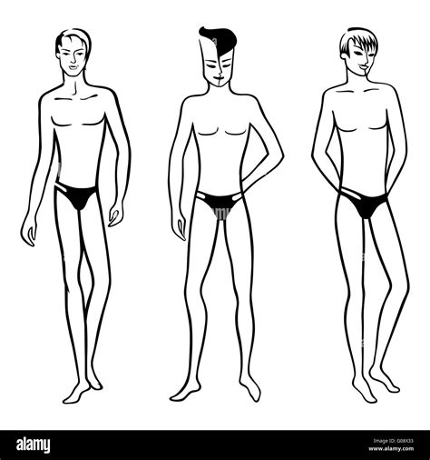 Full Length Front View Of A Standing Naked Man Stock Photo Alamy