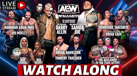 🔴 Aew Dynamite Live Stream Watch Along Full Show Aew Aewdynamite