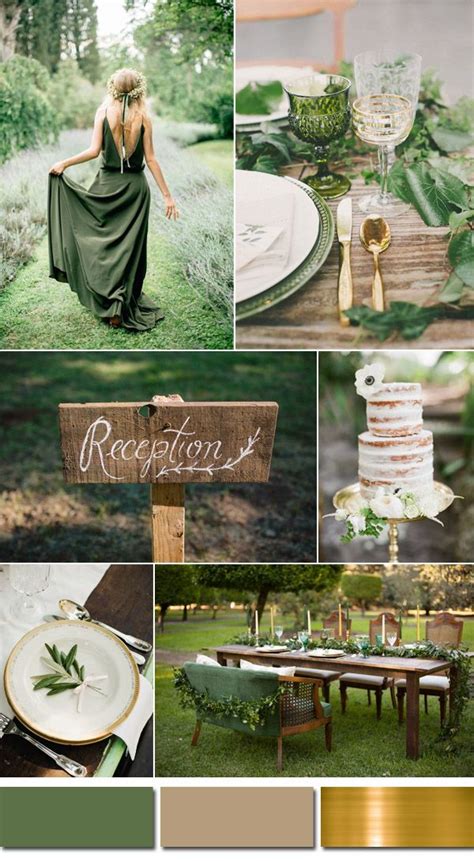 Green And Brown Wedding Reception