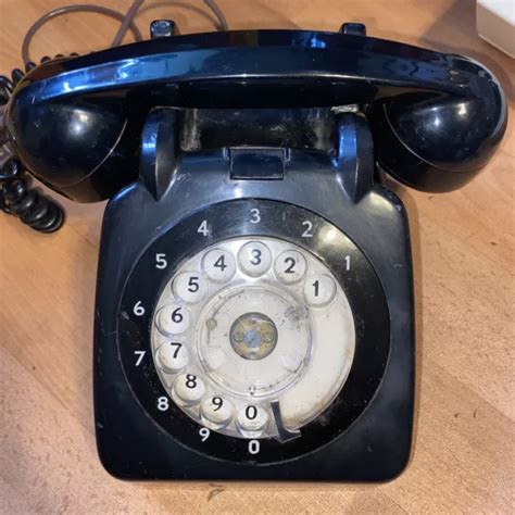 VINTAGE BT GPO 706 Rotary Dial Black Landline Telephone 1960s Not