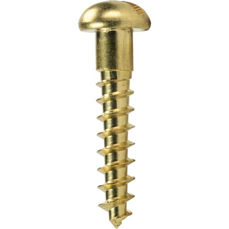 0 X 3 8 Round Head Wood Screws Solid Brass Slotted Drive Qty 100 Fastenere