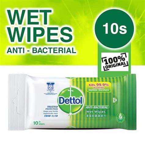 Dettol Wipes Wet Tissue Anti Bacterial Tisu Basah S Clinically