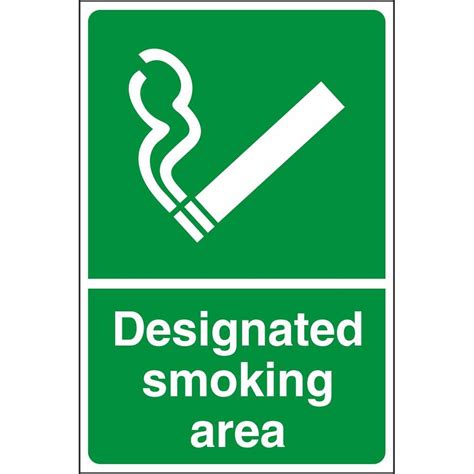 Designated Smoking Area Signs Safe Condition Site Safety Signs