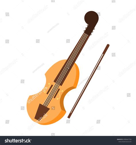 Violin Musical Instrument Cartoon Drawing Closeup Stock Vector (Royalty Free) 2008467758 ...