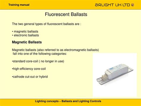 ballasts  lighting controls powerpoint