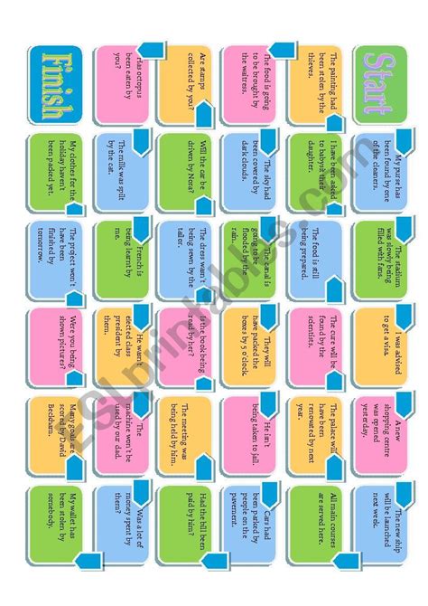 Simple Past Passive Voice Board Game