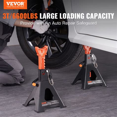 Vevor Jack Stands 3 Ton 6000 Lbs Capacity Car Jack Stands Double