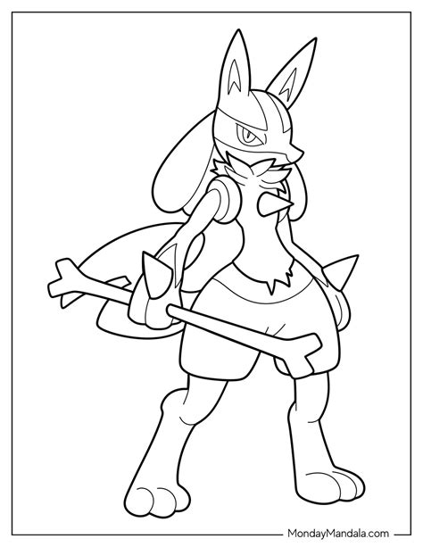 20 Lucario Coloring Pages (Free PDF Printables)