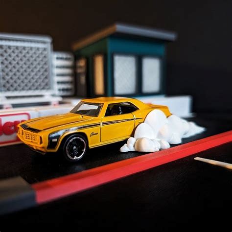 Diorama Hot Wheels Pista de Arrancada para Miniaturas 1 64 MetArt Studio Decoração Geek e