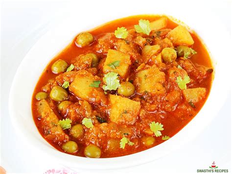 Aloo Matar Recipe Aloo Mutter By Swasthi S Recipes Indianhealthyrecipes