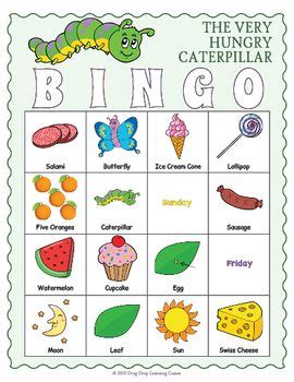 The Very Hungry Caterpillar Bingo Memory Matching Card Game Activity