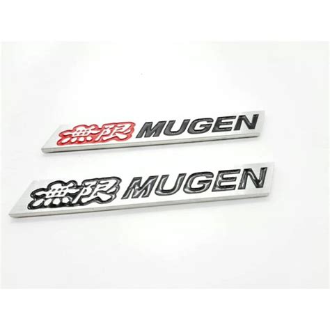 Honda Mugen Spoiler Steel Logo Universal Emblem Mugen Spoiler Logo