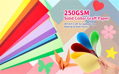 Amazon.com : souG Heavy Colored Cardstock, 120 sheets Colored Paper, A3 ...