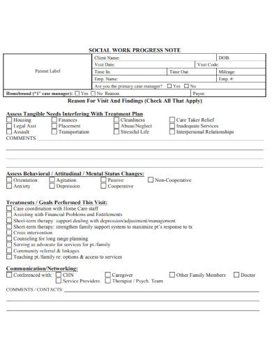 Progress Notes For Social Workers Examples Format How To Write Pdf