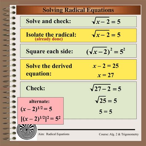 Ppt Aim How Do We Solve Radical Equations Powerpoint Presentation Free Download Id 6170562