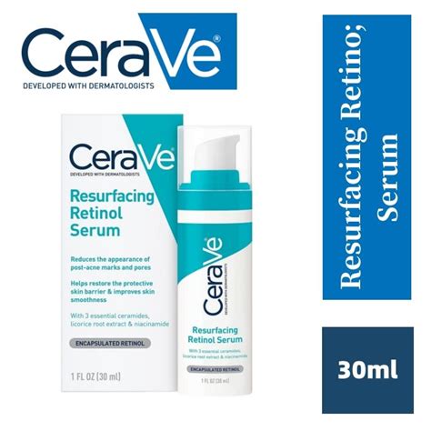 Cerave Resurfacing Retinol Serum Reduce Acne Marks Skin Brightening And