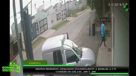 Motochorros armados robaron un almacén en Gorina YouTube