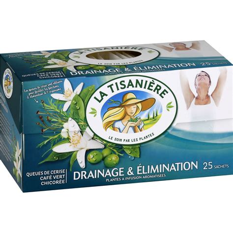 LA TISANIERE Infusion drainage et élimination 25 sachets 37 5g pas cher