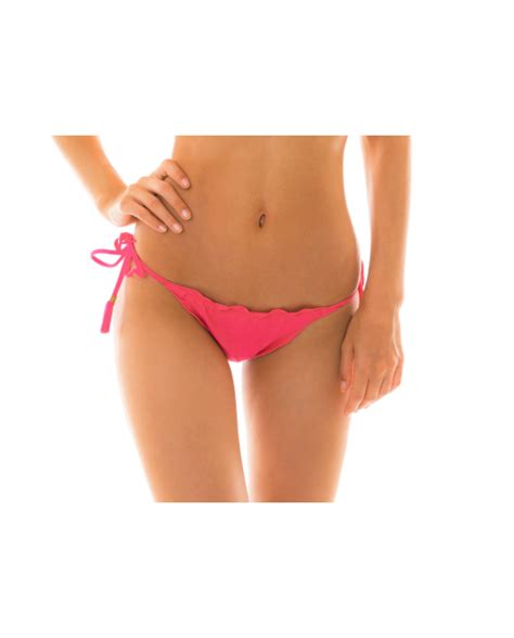 Triangle Bikini Bottom With Wavy Edges Fuchsia Bottom Olinda Eva