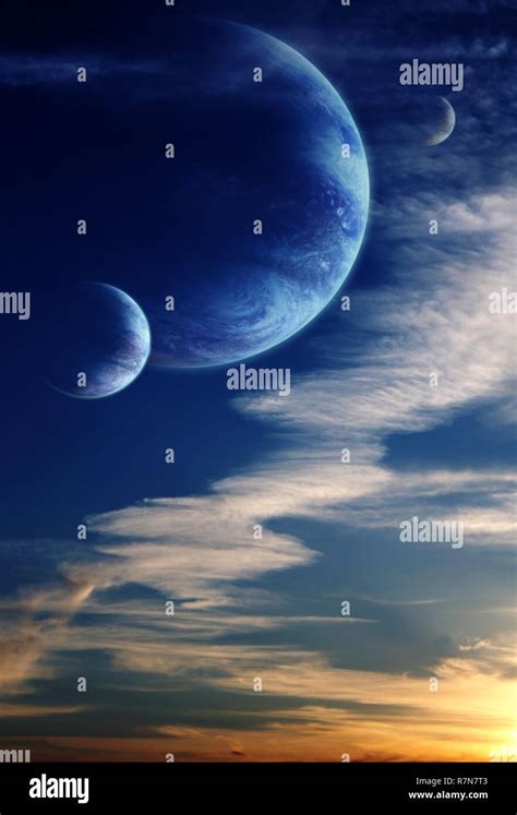 alien sky  planet stock photo alamy
