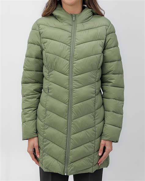 Riachuelo Casaco Puffer Longo Feminino Capuz Verde AK By Riachuelo