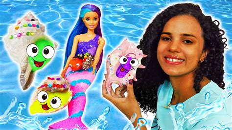 A Boneca Barbie Sereia E As Conchas M Gicas V Deo Infantil Youtube