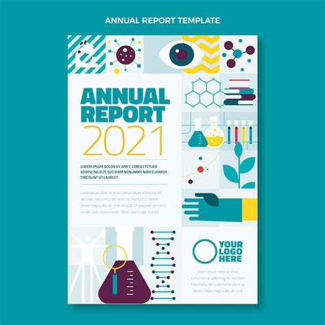 Free Vector Flat Design Science Annual Report