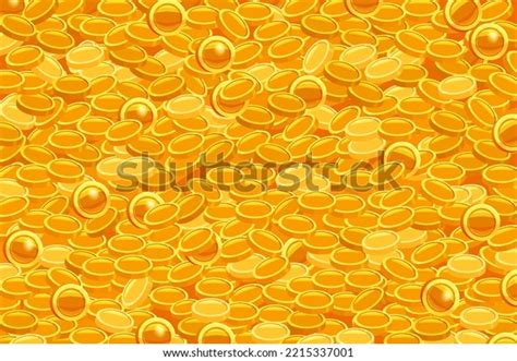 Gold Coin Pattern Background Pile Gold Stock Vector Royalty Free