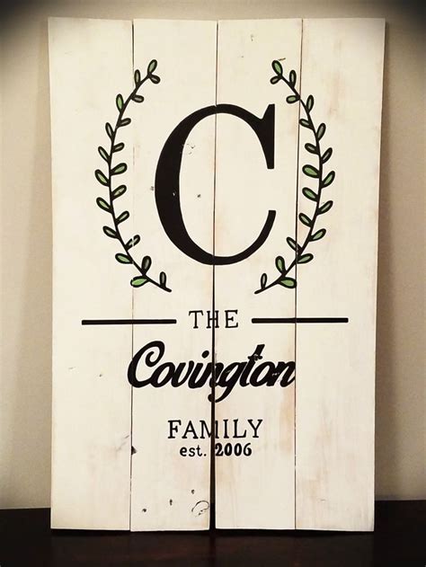 Pin by Soda can Embossings on Wooden Family Name Signs | Wooden family ...