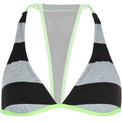 Hurley Tomboy Stripe Halter Bikini Top Women S