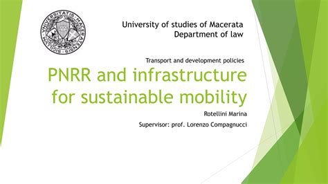 PNRR And Infrastructure For Sustainable Mobility Pptx