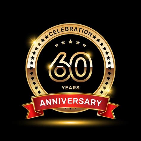 Création De Logo De Célébration Du 60e Anniversaire Avec Style D