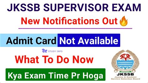 Jkssb Female Supervisor Exam Important Notice Out Jkssb Supervisor