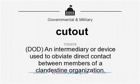 What Does Cutout Mean Definition Of Cutout Cutout Stands For Dod