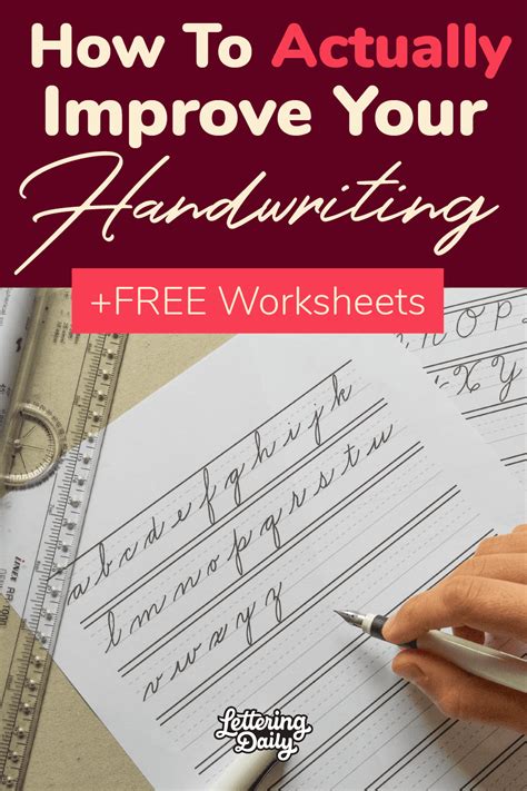 How To Improve Your Handwriting Free Worksheets Lettering Daily