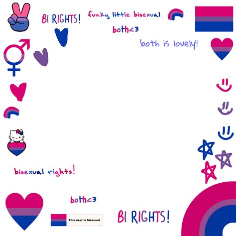 Bi Bisexual Pride Bipride Frame Sticker By Adhdthomas