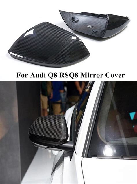 Carbon Fiber Rearview Side Wing Mirror Cover Caps With Auxiliary Hosing Hole Replacement Car