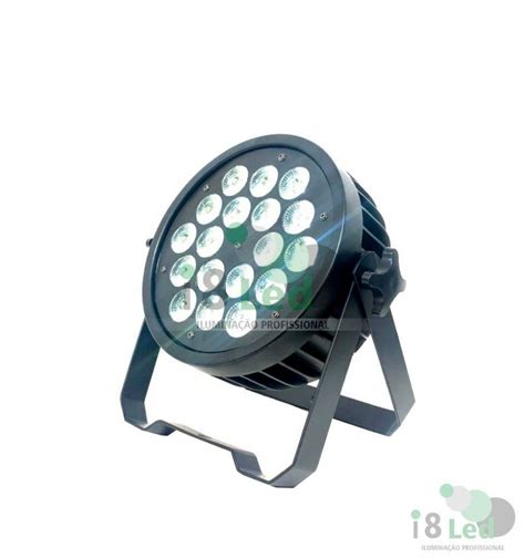 09iluminação Refletor Par 64 18 Leds Cree 18w Rgbwa uv Slim FERRO