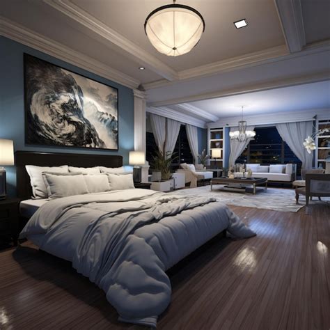 Premium AI Image | large master bedroom fully furnished and decorated ...