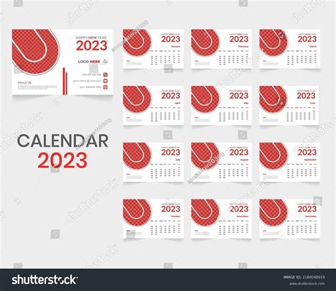 Calendar 2023 2024 Year Template Vector Stock Vector (Royalty Free ...