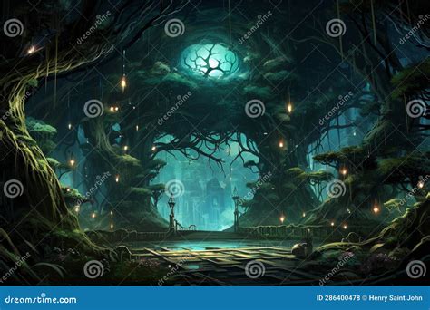 Anime Animals: Magical Forest with Mystical Creatures Stock ...