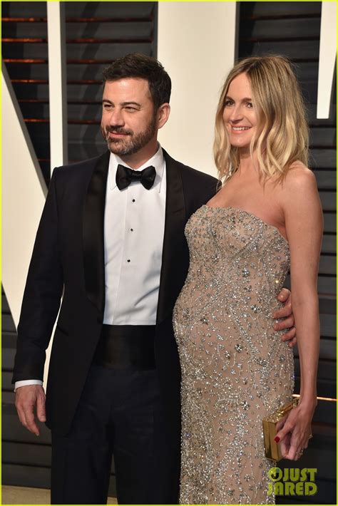 Jimmy Kimmel Holds Pregnant Wife Molly McNearney's Baby Bump at Vanity ...