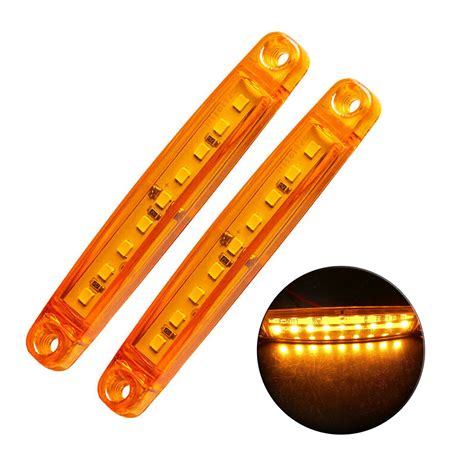 10 adet Amber ışıkları 9 LED mühürlü yan işaretley Grandado