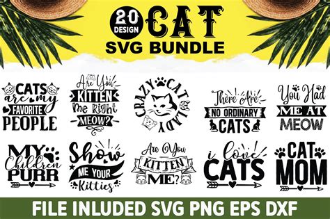 Cat Svg Bundle Graphic By Pinkdigitalart · Creative Fabrica