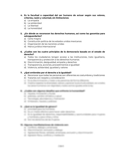 SOLUTION Examen Extraordinario De Regularizaci N Formacion Civica Y